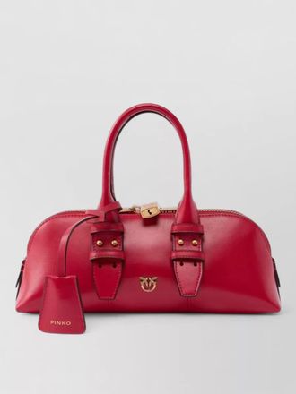 Pinko silk shoulder bag nylon detail buckle