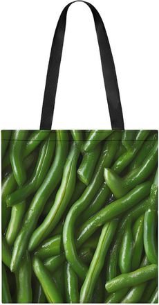 Generic Green Beans Womens Tote Casual Shopping Bag Lightweight Shoulder Bags Hobos Handbag for Work Travel Daily 35x40cm