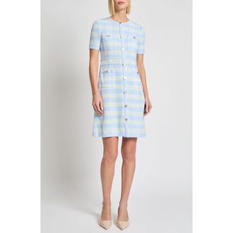 Misook Modern Fit Tweed Sheath Dress in Artic/Butterfield/White at Nordstrom Rack, Size X-Small