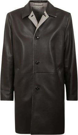 Kiton Cappotto - Heren - Mantel - Bruin - L - Jassen