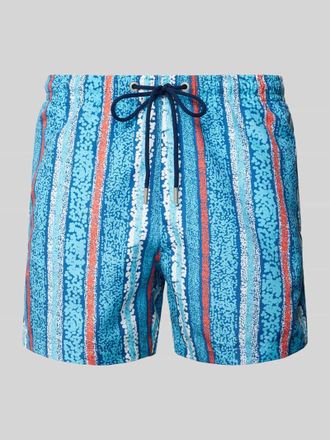 HOM Badeshorts mit Allover-Print Modell HARRISON in Bleu, Gr&ouml;&szlig;e S