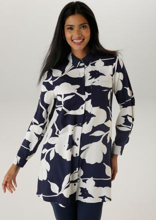 Aniston Longbluse mit attraktiver Musterung und krempelbaren Ärmeln