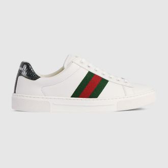 Gucci Womens Gucci Ace Sneaker, White, Leather