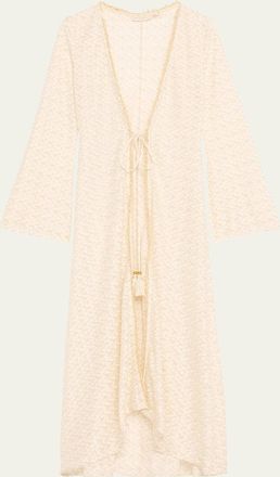 Ramy Brook Fatima Metallic Knit Coverup