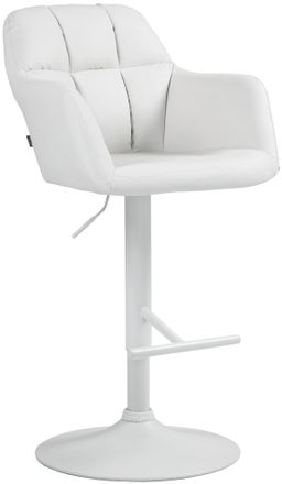 Clp Taburete De Bar Natoma En Polipiel Blanco Metal Blanco Mate