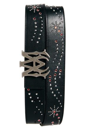 Amiri MA Studded Leather Belt in Black at Nordstrom, Size 100