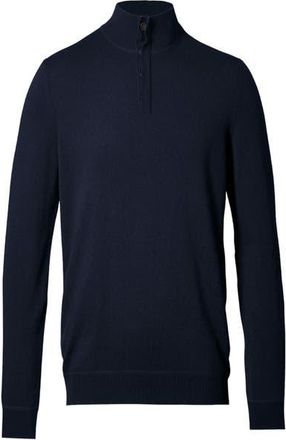 CHARLES TYRWHITT Merino/Cashmere Button Neck in Navy at Nordstrom, Size Xx-Large