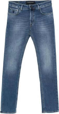 Hand Picked Jeans con applicazione logo - Blu