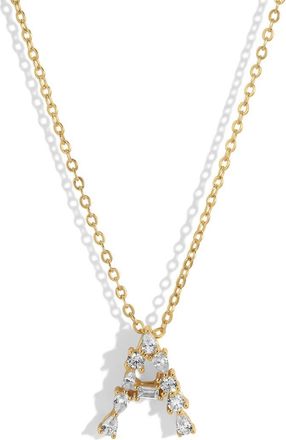 Lili Claspe Letter Pendant Necklace in Gold A at Nordstrom