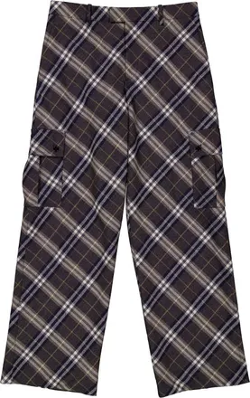 Burberry Check Wool Tailored Trousers, Brand Size 44 ( Waist Size 29.5 )