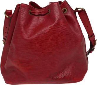 Louis Vuitton Pre-owned Bucket Bag - Dames - Vintage Tas - Rood - ONE Size - Leer - Vintage