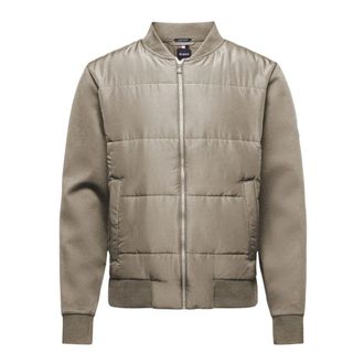 HUGO BOSS Hugo, Winter Jackets, male, Beige, Size: 2XL Cotton Jacket