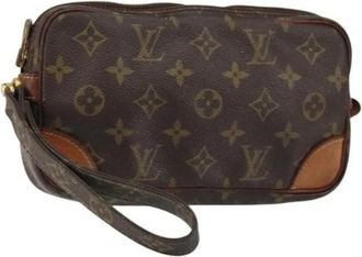 Louis Vuitton Pre-owned Clutches, female, Brown, Size: ONE SIZE Pre-owned Canvas Clutch