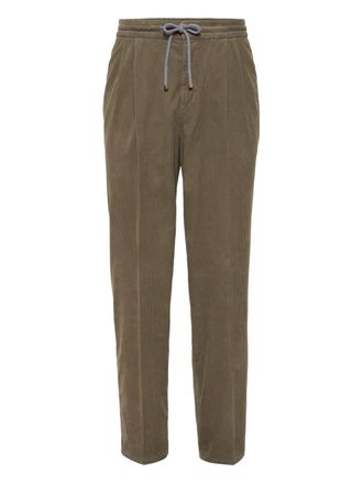 Brunello Cucinelli cotton straight-leg trousers - Brown