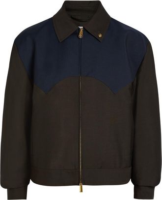 Versace Panelled Wool and Mohair-blend Jacket - Brown - 52 (IT52 / XL)