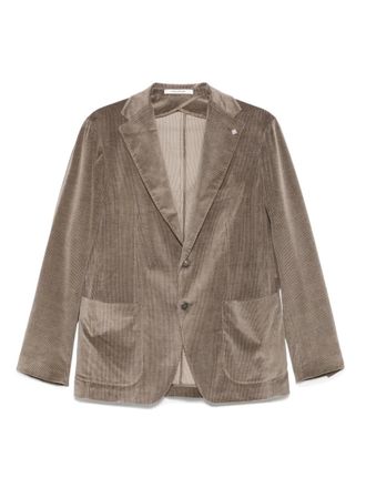 Tagliatore corduroy single-breasted blazer - men - Cotton - 50 - Brown