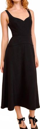 Ulla Johnson Vivi Sweetheart Midi Dress In Noir