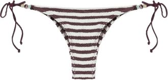 Bond-Eye Slip bikini con perline - Bianco
