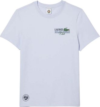 Lacoste Heren Roland Garro Editie Katoenen Tennis T-Shirt (Blauw)