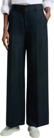 Woolrich Viscose Linnen Broek - Dames - Wijde Broeken - Blauw - W28 - Linnen - Broeken