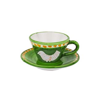 Arcucci green feather espresso cup c/p