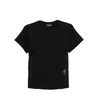 Emporio Armani Dames, Tops, Zwart, Maat: XL Katoen