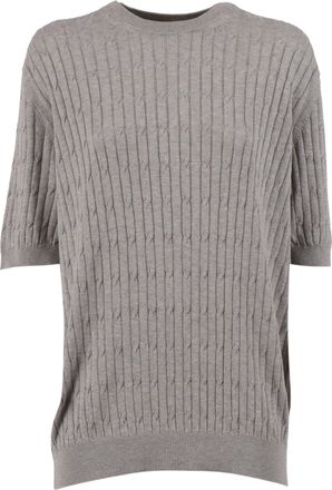 PESERICO Textured Cable Knit Sweater