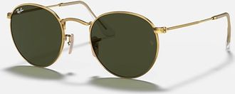 Ray-Ban Mens Round Metal Sunglasses In Gold
