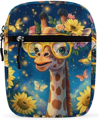 Generic Giraffe Crossbody Bag Adjustable Satchel Cute Shoulder Bag Lightweight Sling Bags