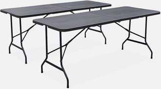 Sweeek Mesas Plegables Port&aacute;tiles Para Eventos, Set De 2