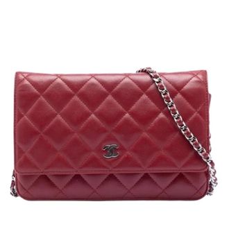 Chanel Pre-owned Cross Body Bags, female, Red, Size: ONE SIZE Pre-owned Leather Crossbody Bag