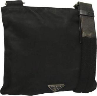 Prada Pre-owned Nylon prada-bags - Dames - Vintage Schoudertas - Zwart - ONE Size - Nylon - Vintage