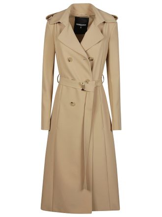 Patrizia Pepe Polyamide Double Breasted Trench Coat