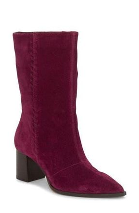 Vince Camuto Lorrys Whipstitch Block Heel Boot in Wineberry at Nordstrom Rack, Size 9