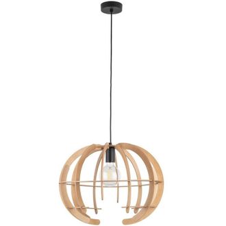Luminosa Light Designs TK Venus L&aacute;mpara de techo colgante con marco de alambre de 46 cm, madera, 1 bombilla E27