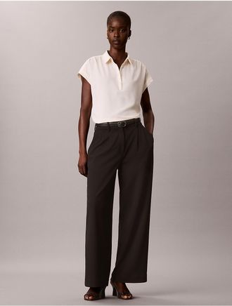 Calvin Klein Jeans Calvin Klein Womens Classic Collar Popover Top - White - XL