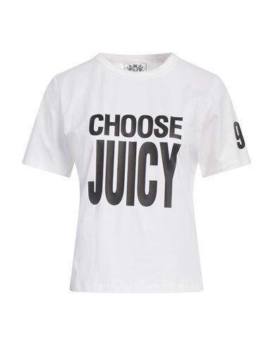 Buy Juicy Couture White Tonal Diamante Fitted T-Shirt from