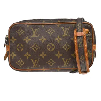 Louis Vuitton Pochette Marly Bandouliere Monogram Canvas Brown Canvas Handbag (Pre-Owned)