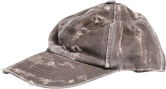 Dolce & Gabbana Men Brown Cotton Distressed Baseball Capello Mens Hat