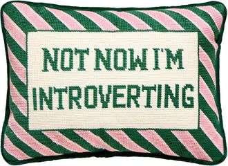 Peking Handicraft Im Introverting Embroidered Needlepoint Pillow