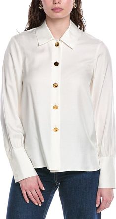 Rebecca Taylor Novelty Button Silk Shirt