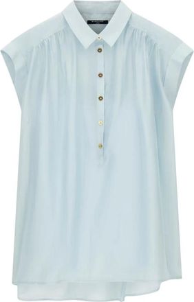 Marciano Tea SS Blouse - Dames - Blouses - Blauw - L - Overhemden