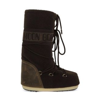 Moon Boot MB Icon Nubuck Felt Boot - Heren - Schoenen - Bruin - Maat: 45 EU Zijde