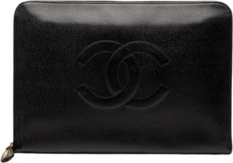 Chanel Pre-owned Clutches, female, Black, Size: ONE SIZE Pre-owned Vintage Clutch