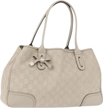 Gucci Pre-owned Vintage Tote Bag - Dames - Vintage Shopper - Beige - ONE Size - Leer - Vintage