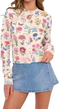 Show me your Mumu Caf&eacute; Cardigan In French Floral Knit