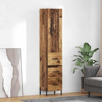 vidaXL vidaXL Credenza Legno vecchio 34,5 x 34 x 180 cm Legno multistrato