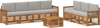 vidaXL Juegos De Sof&aacute;s 8 Uds. Madera De Acacia S&oacute;lida Vidaxl