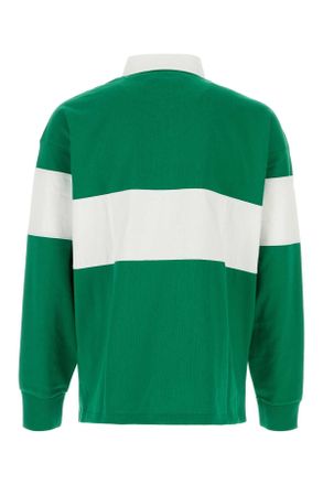 Polo Ralph Lauren Mens Green Cotton Polo Shirt Eringreenwhite Exterior