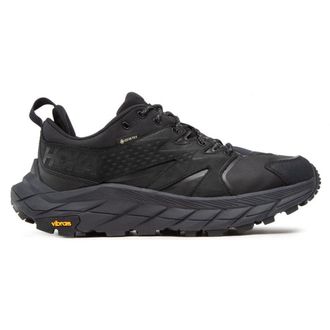 Hoka One One Hoka Anacapa Low GTX Nubuck Textile Womens Low Top Trainers - Black Black - Size:UK 7.5
